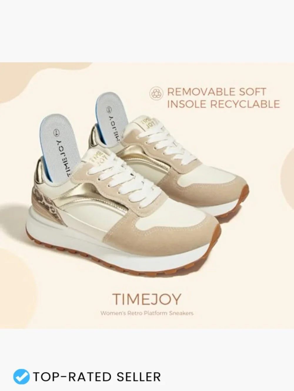 Retro Chic Lace-Up Platform Sneakers Colorblock Comfy Walking Women's Shoes